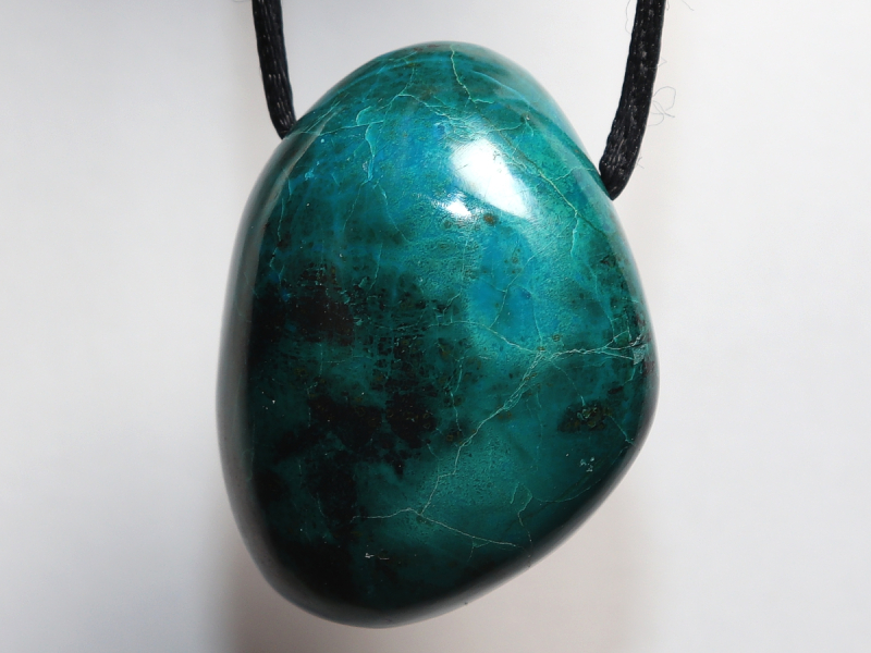 chrysocolla with cord or silver 925