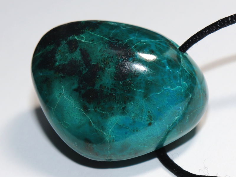 chrysocolla with cord or silver 925