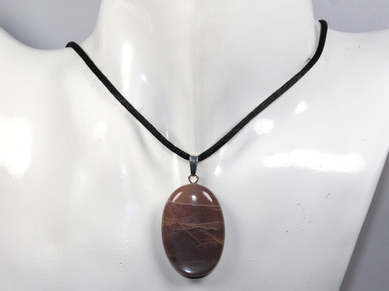 moonstone with cord or silver 925
