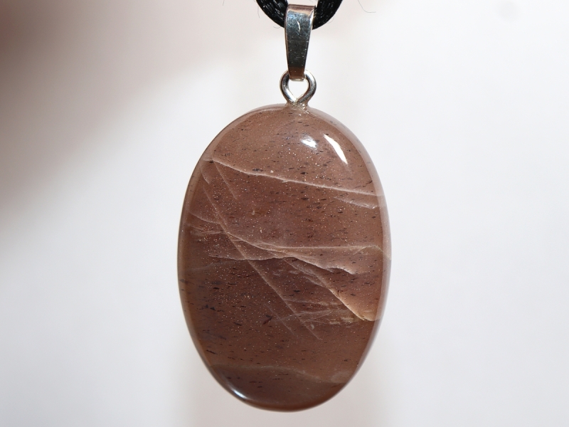 moonstone with cord or silver 925