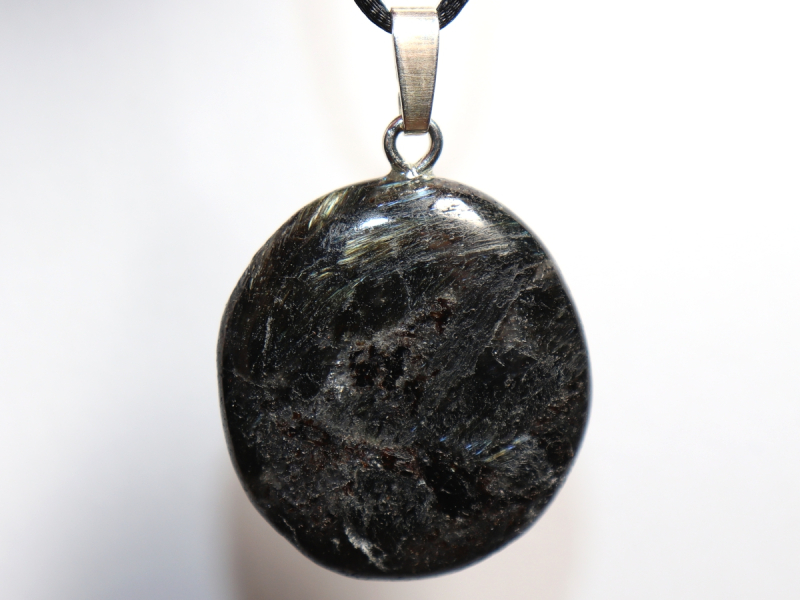 anthophyllite with cord or silver 925