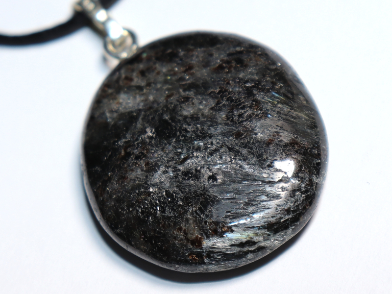 anthophyllite with cord or silver 925