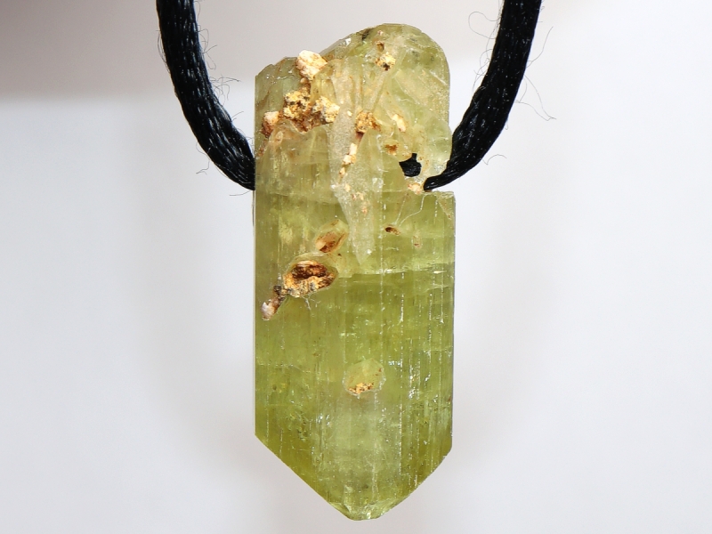 apatite with cord or silver 925