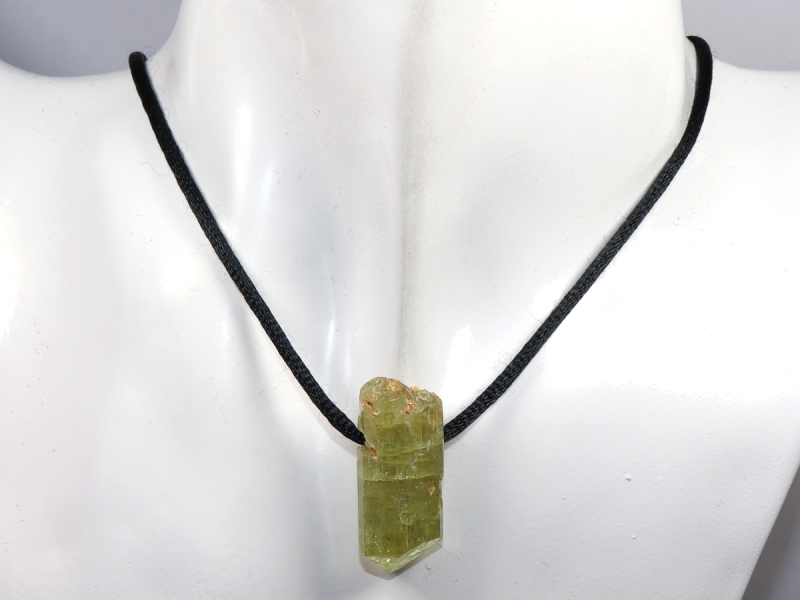 apatite with cord or silver 925