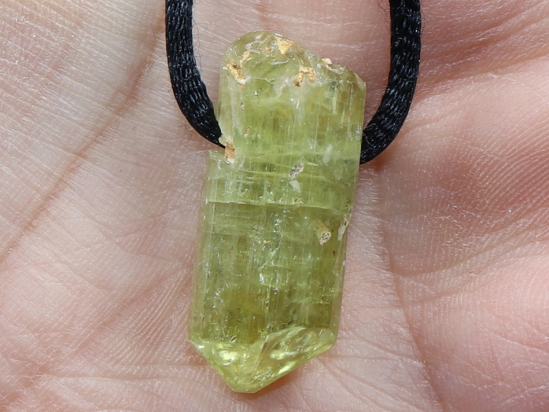 apatite with cord or silver 925