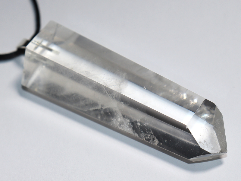 phantom quartz with cord or silver 925