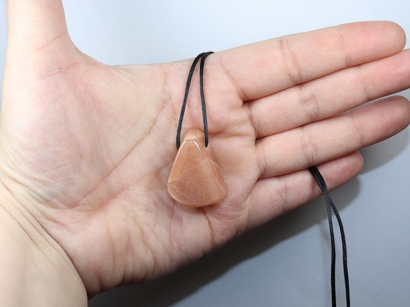 moonstone with cord or silver 925