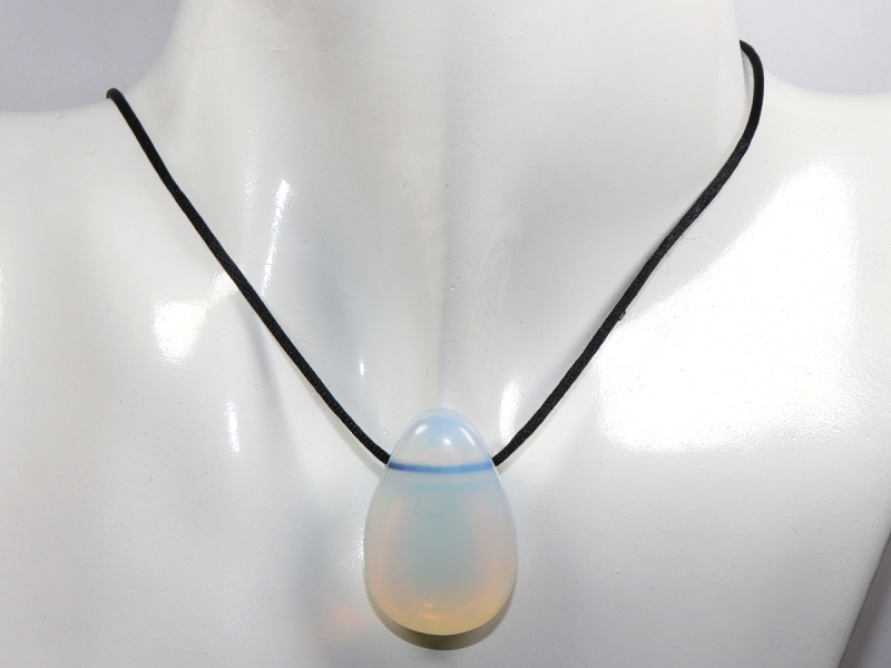 opal glass with cord or silver 925