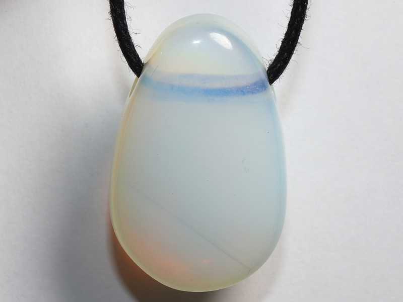 opal glass with cord or silver 925