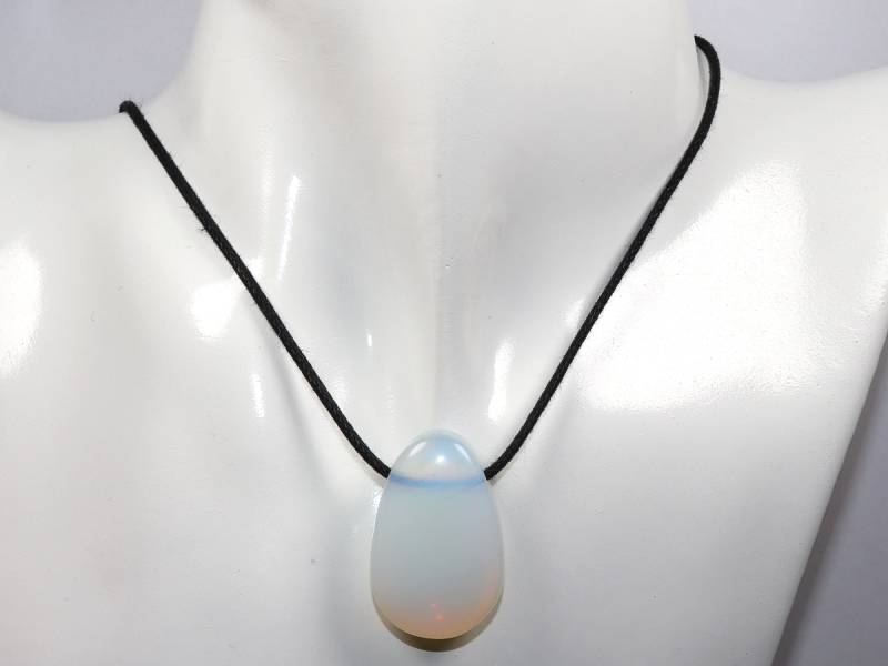 opal glass with cord or silver 925