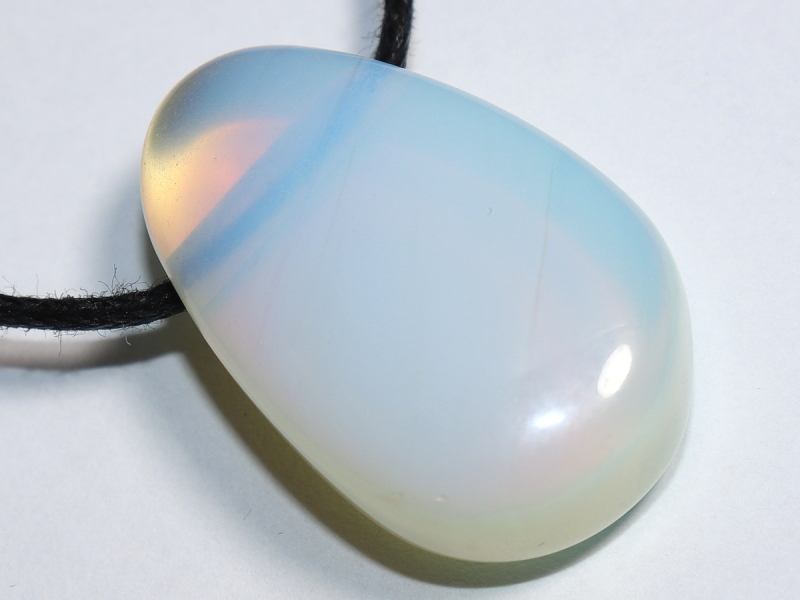 opal glass with cord or silver 925