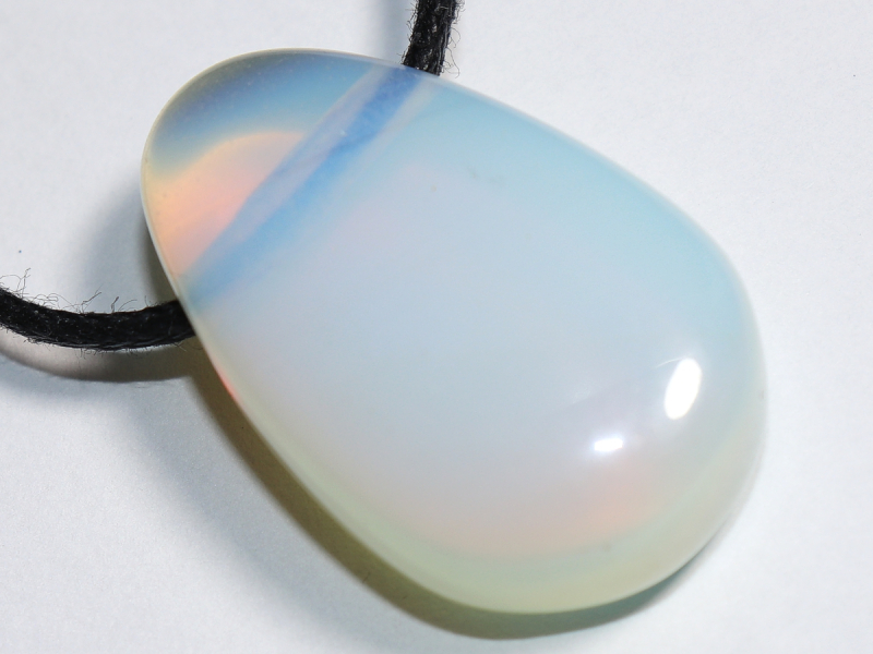 opal glass with cord or silver 925