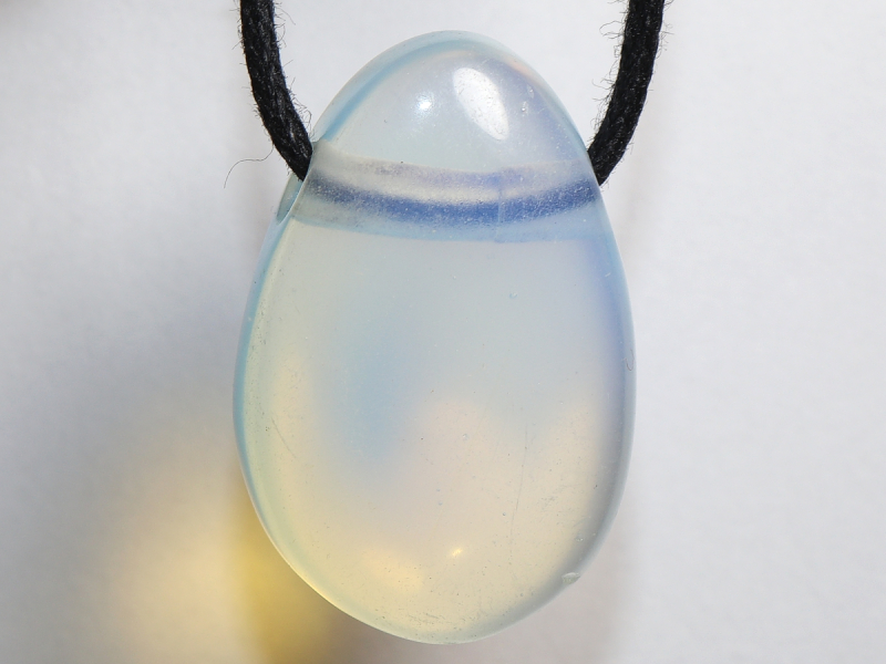 opal glass with cord or silver 925