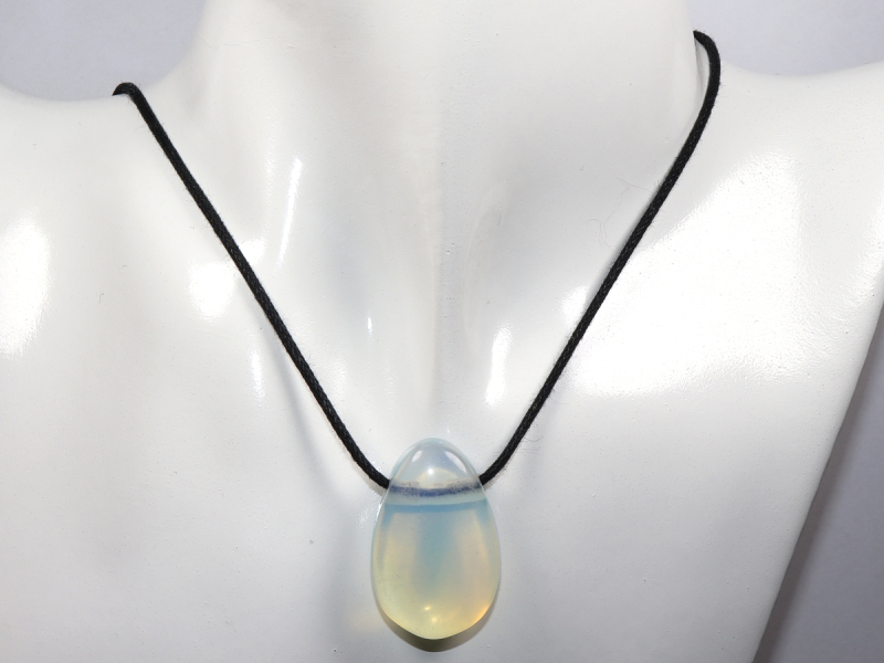 opal glass with cord or silver 925