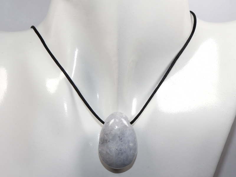 blauer Calcit mit Band oder Silber 925