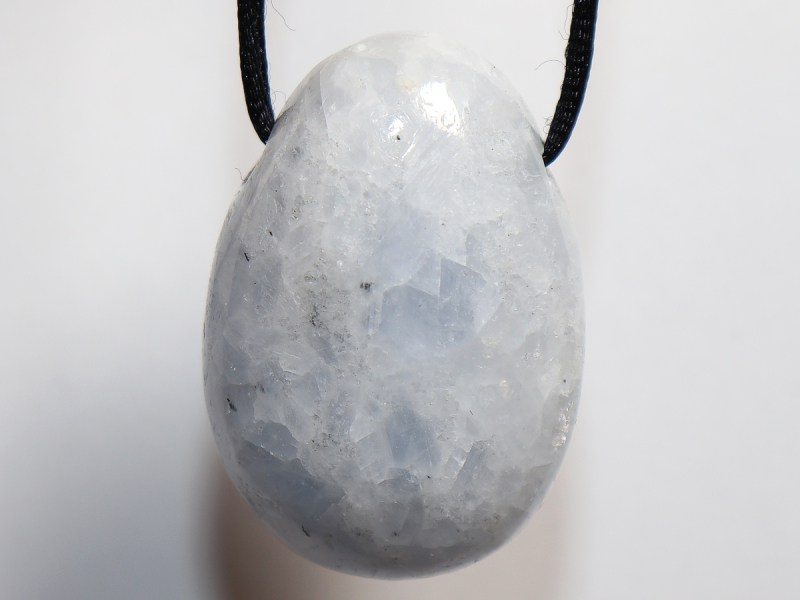 blauer Calcit mit Band oder Silber 925