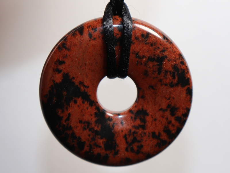 mahogany obsidian with cord