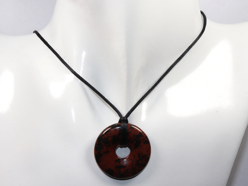 mahogany obsidian with cord