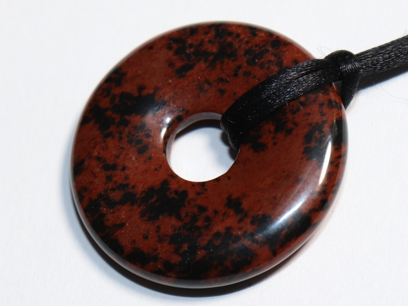 mahogany obsidian with cord