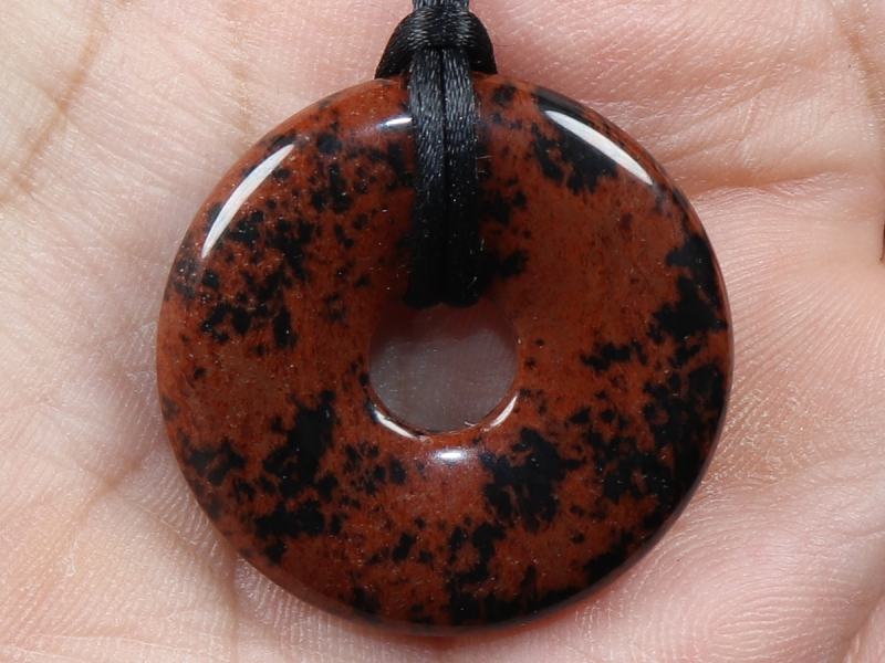 mahogany obsidian with cord