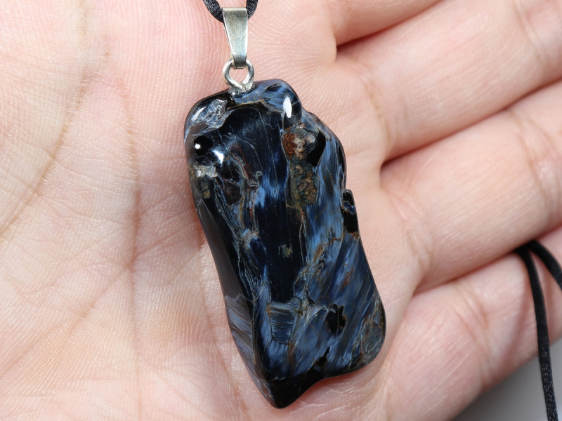 pietersite with cord or silver 925