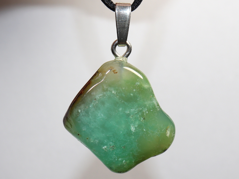 chrysoprase with cord or silver 925