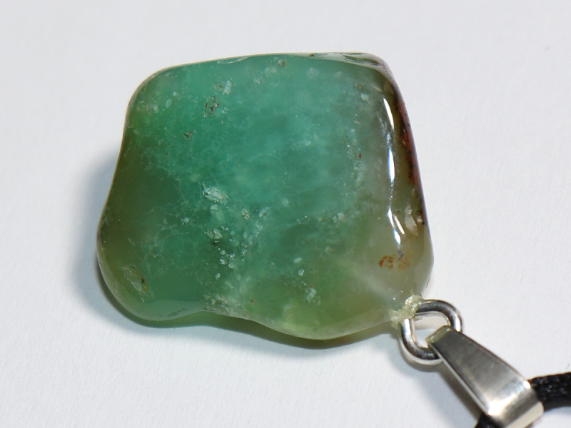 chrysoprase with cord or silver 925