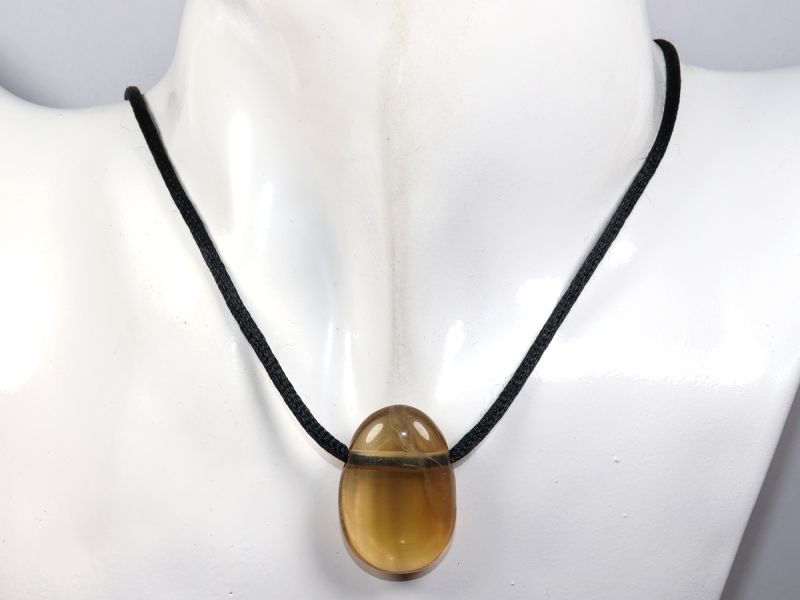 fluorite with cord or silver 925