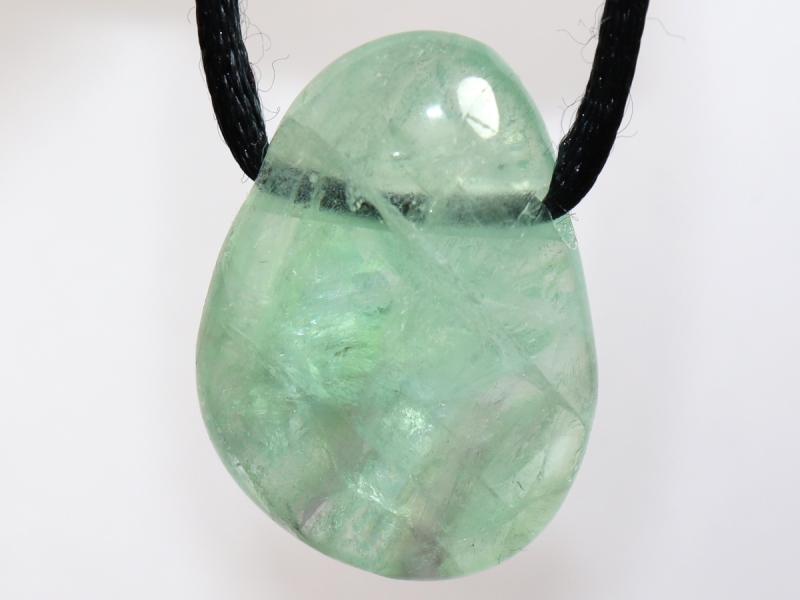 fluorite with cord or silver 925