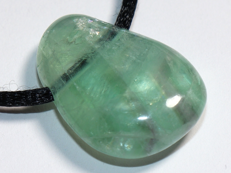 fluorite with cord or silver 925