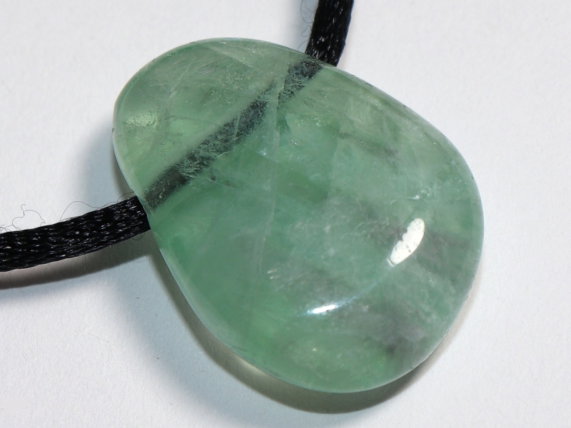 fluorite with cord or silver 925