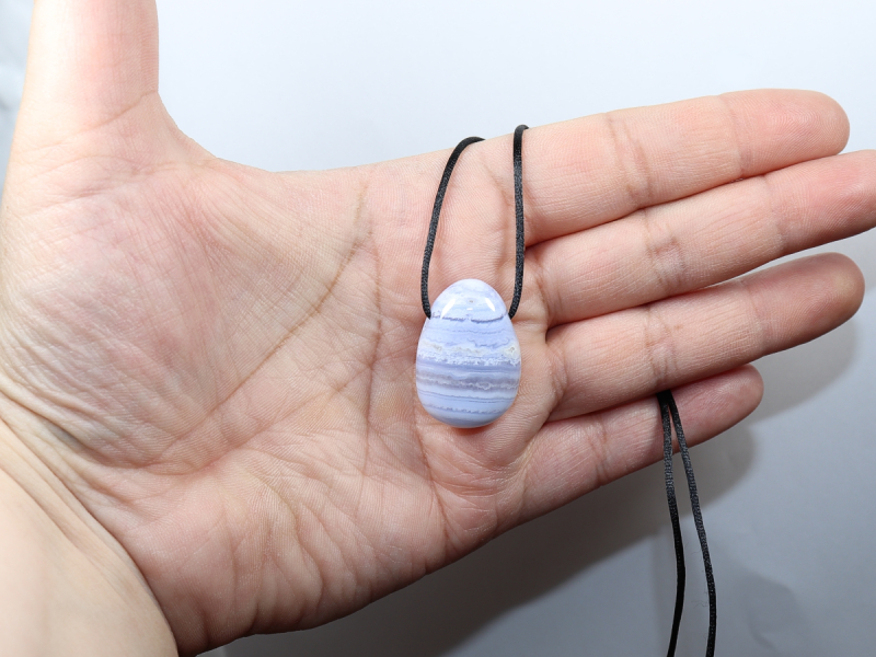 chalcedony with cord or silver 925