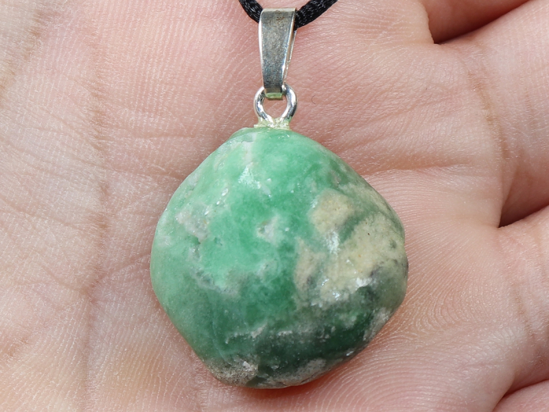 variscite with cord or silver 925