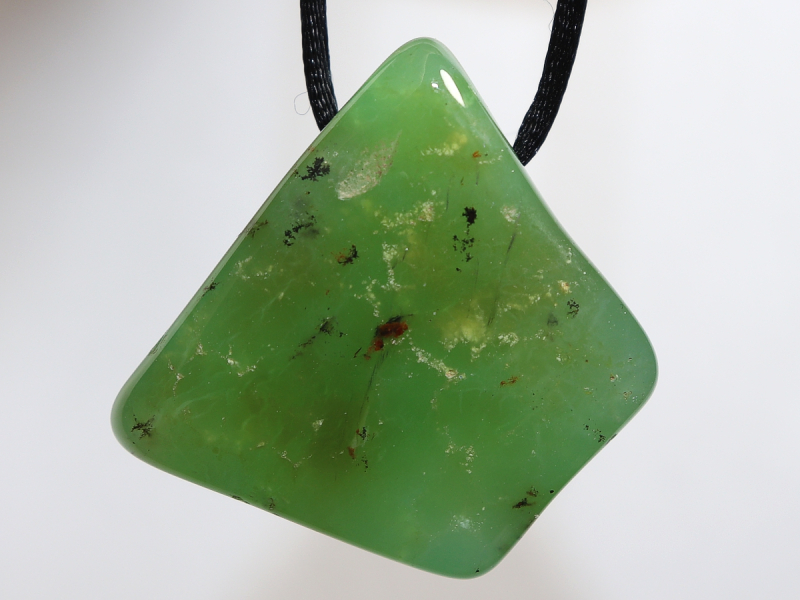 Chrysopras mit Band oder Silber 925