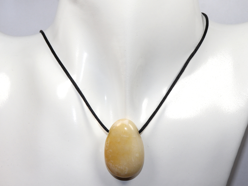 yellow jasper with cord or silver 925