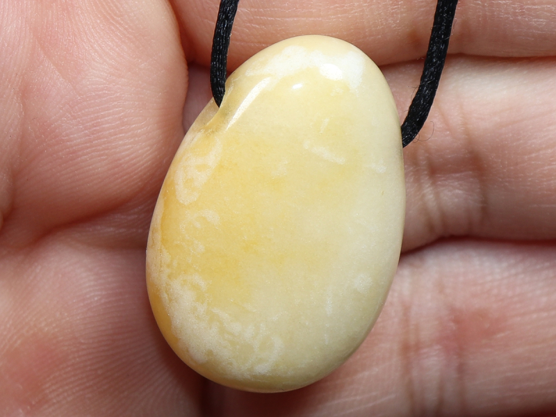 yellow jasper with cord or silver 925