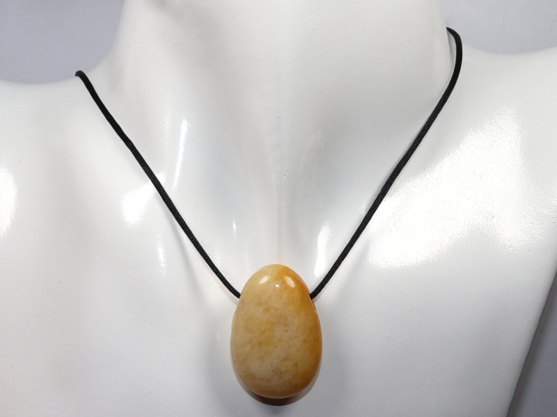 yellow jasper with cord or silver 925