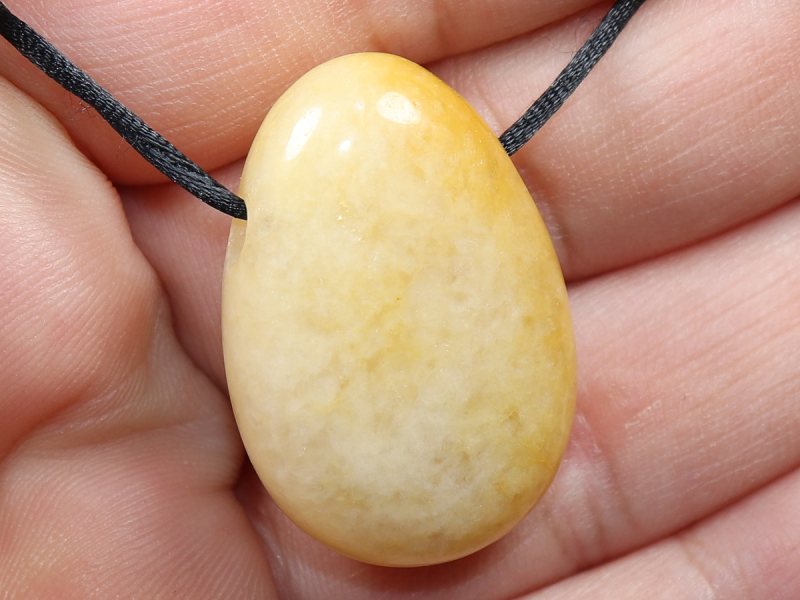 yellow jasper with cord or silver 925