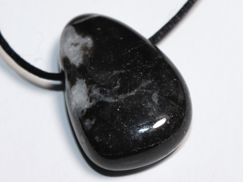 zebra marble with cord or silver 925