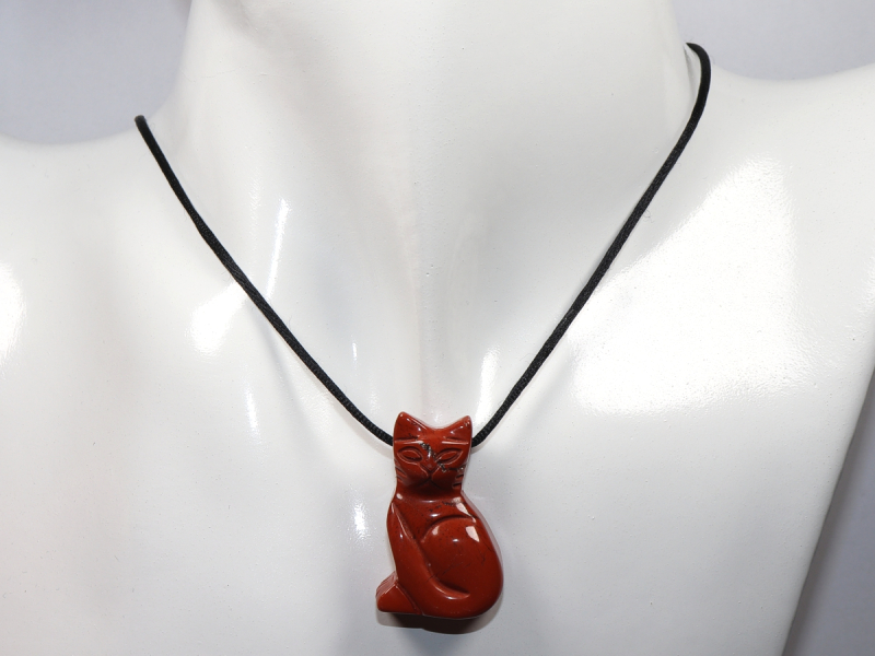 red jasper with cord or silver 925