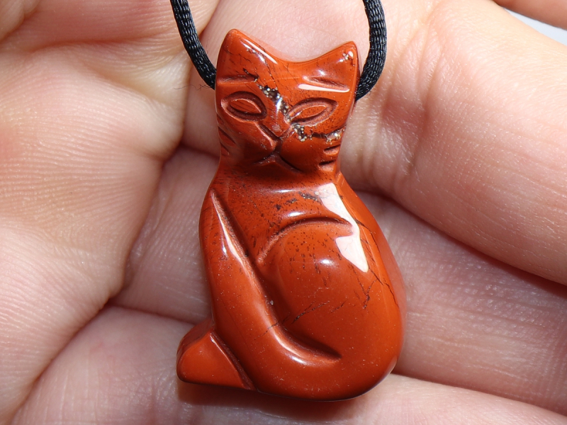red jasper with cord or silver 925