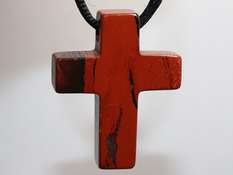 roter Jaspis mit Band oder Silber 925