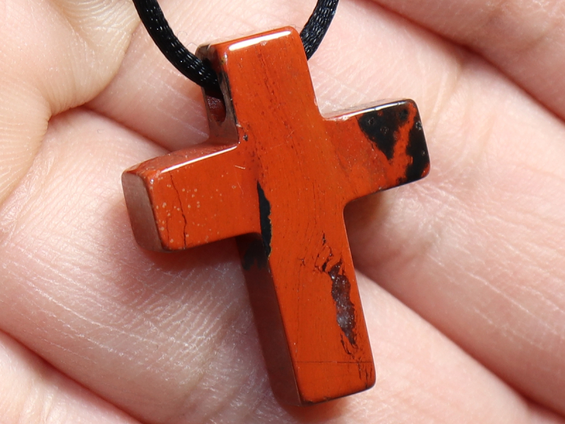 roter Jaspis mit Band oder Silber 925