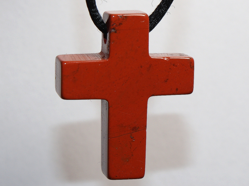 roter Jaspis mit Band oder Silber 925