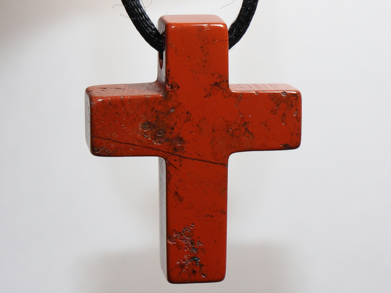 roter Jaspis mit Band oder Silber 925