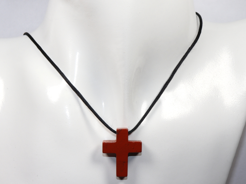 roter Jaspis mit Band oder Silber 925