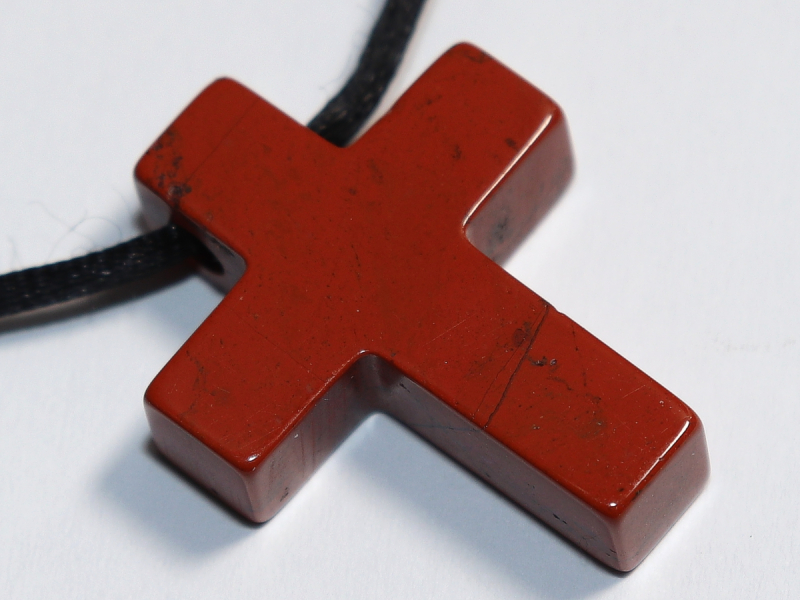 roter Jaspis mit Band oder Silber 925