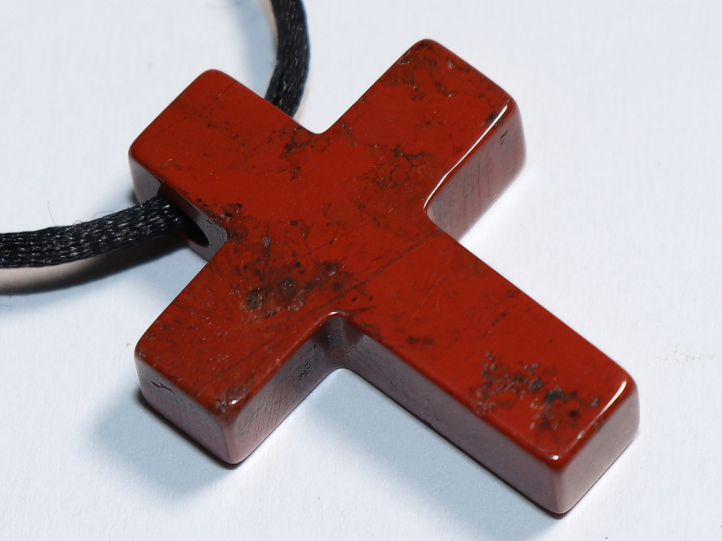 roter Jaspis mit Band oder Silber 925