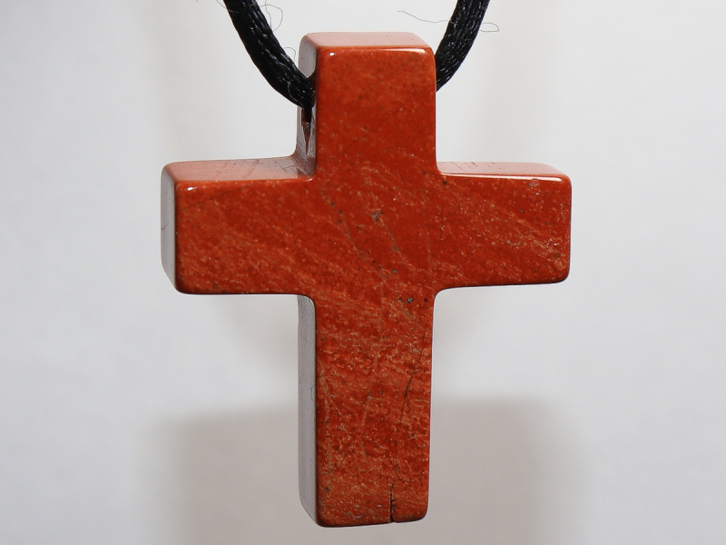 roter Jaspis mit Band oder Silber 925