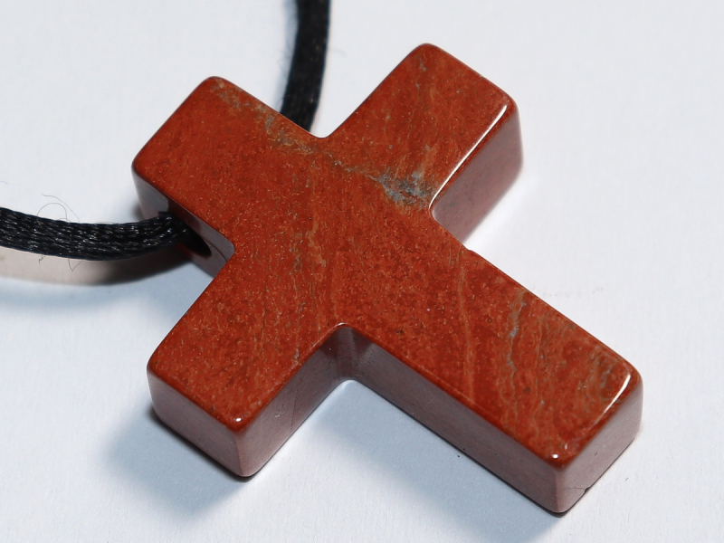 roter Jaspis mit Band oder Silber 925